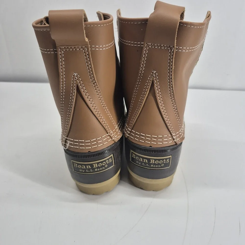 Vintage LL Bean Duck Boots Brown Leather & Rubber Women's Sz 8M USA
